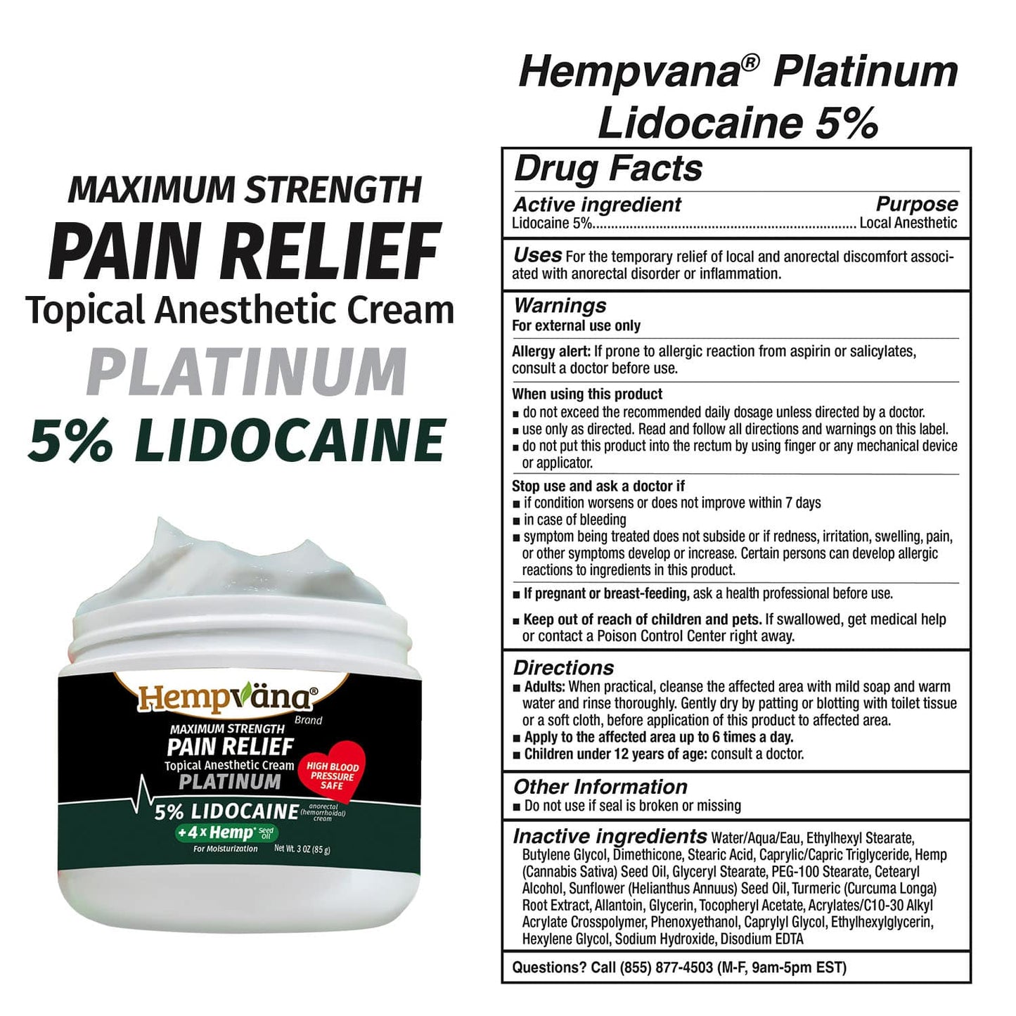 Platinum 5% Lidocaine Anorectal Pain Relief Cream