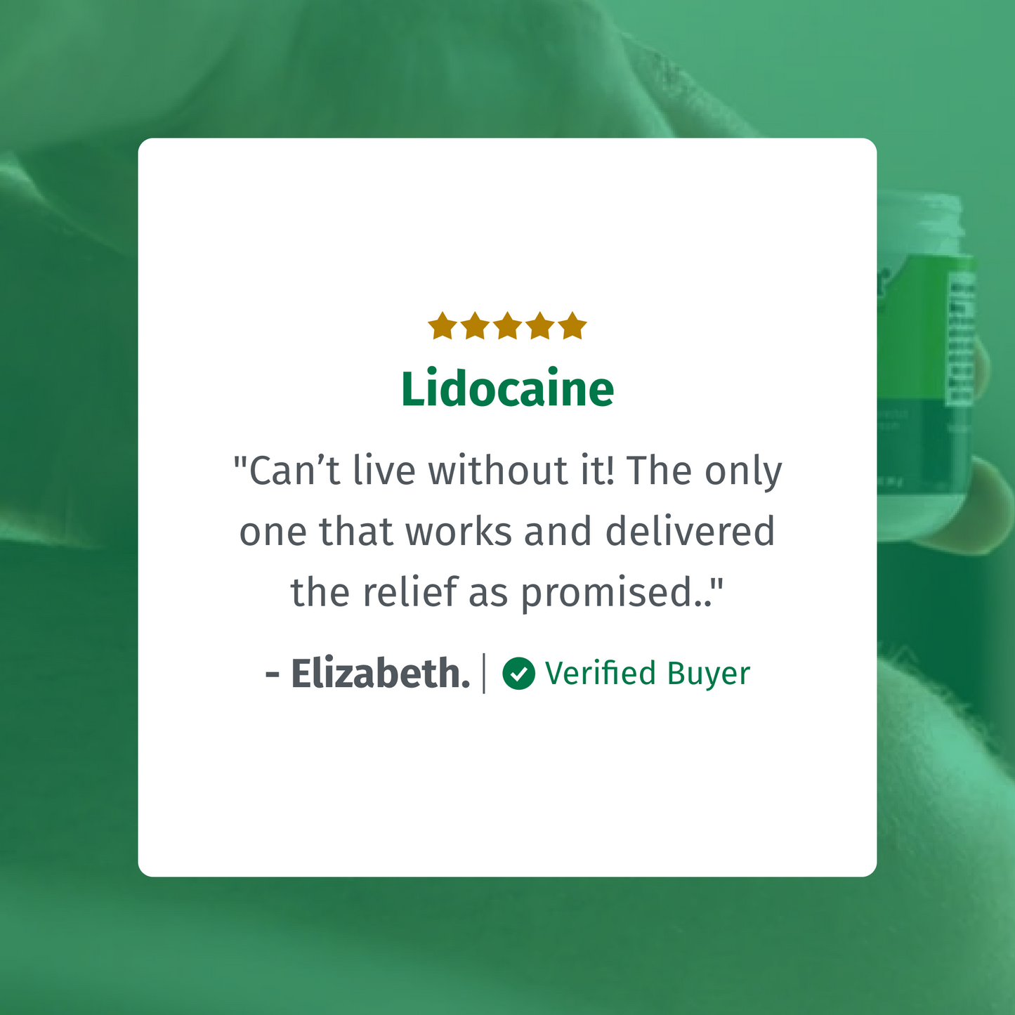 Lidocaine Pain Relief Cream