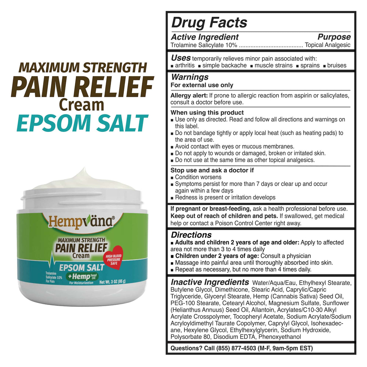Epsom Salt Pain Relief Cream