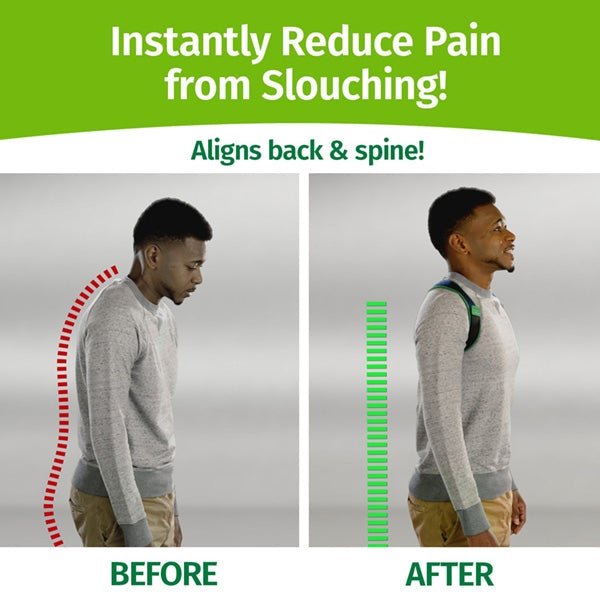 Adjustable Back Posture Corrector Back, Shoulder and Spine Pain Relief S/M