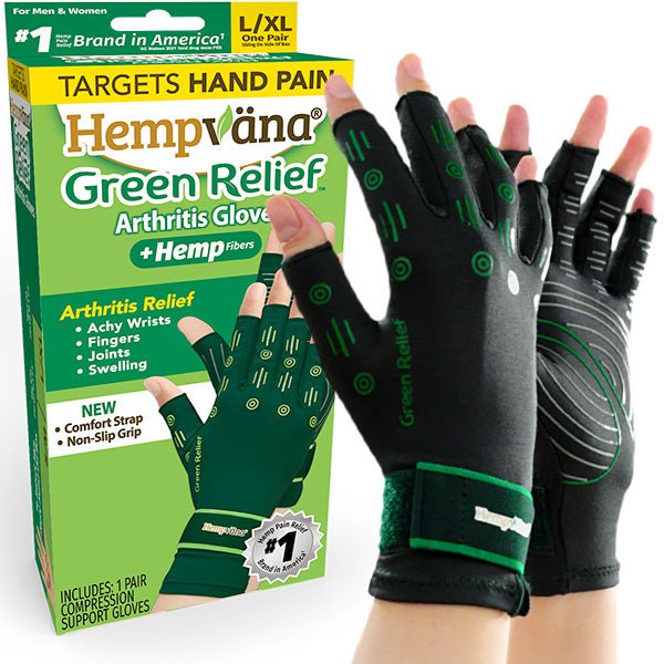 Hempvana Green Relief Gloves